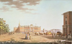 Frontfasade på St.Michaels slott, St. Petersburg
